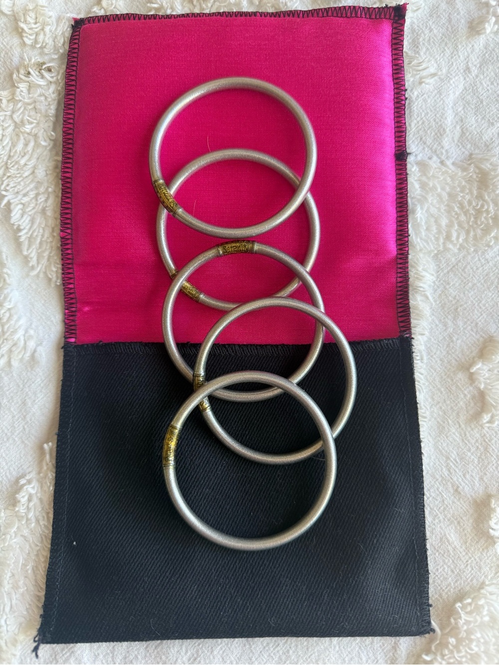 Budhagirl Silver All Weather Bangles